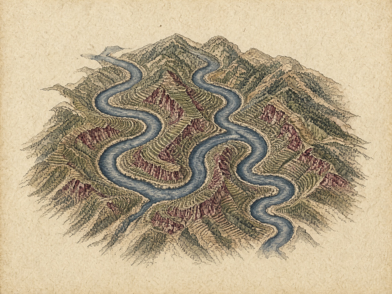 Atlas plate of the looping Mosel