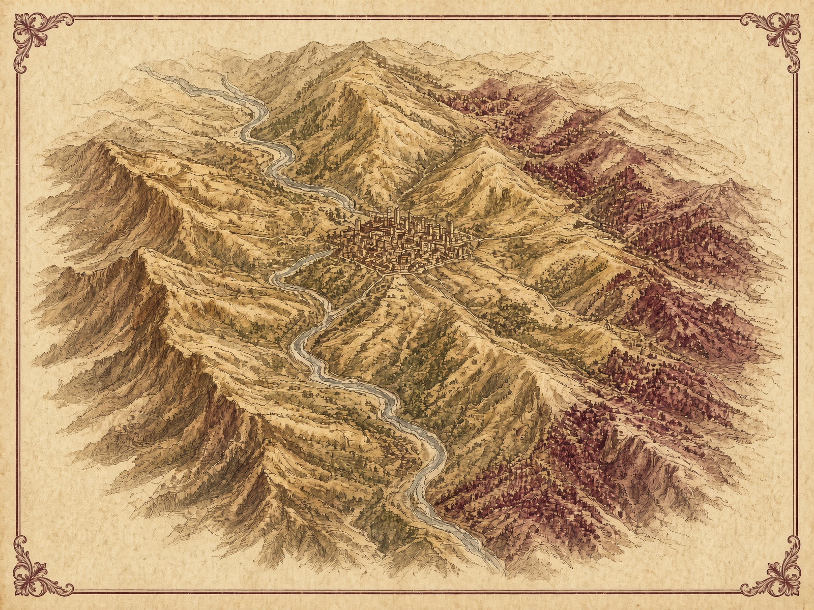 Atlas plate of Tuscany