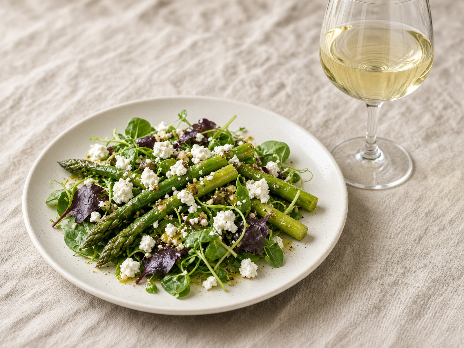 Asparagus salad with Sauvignon Blanc