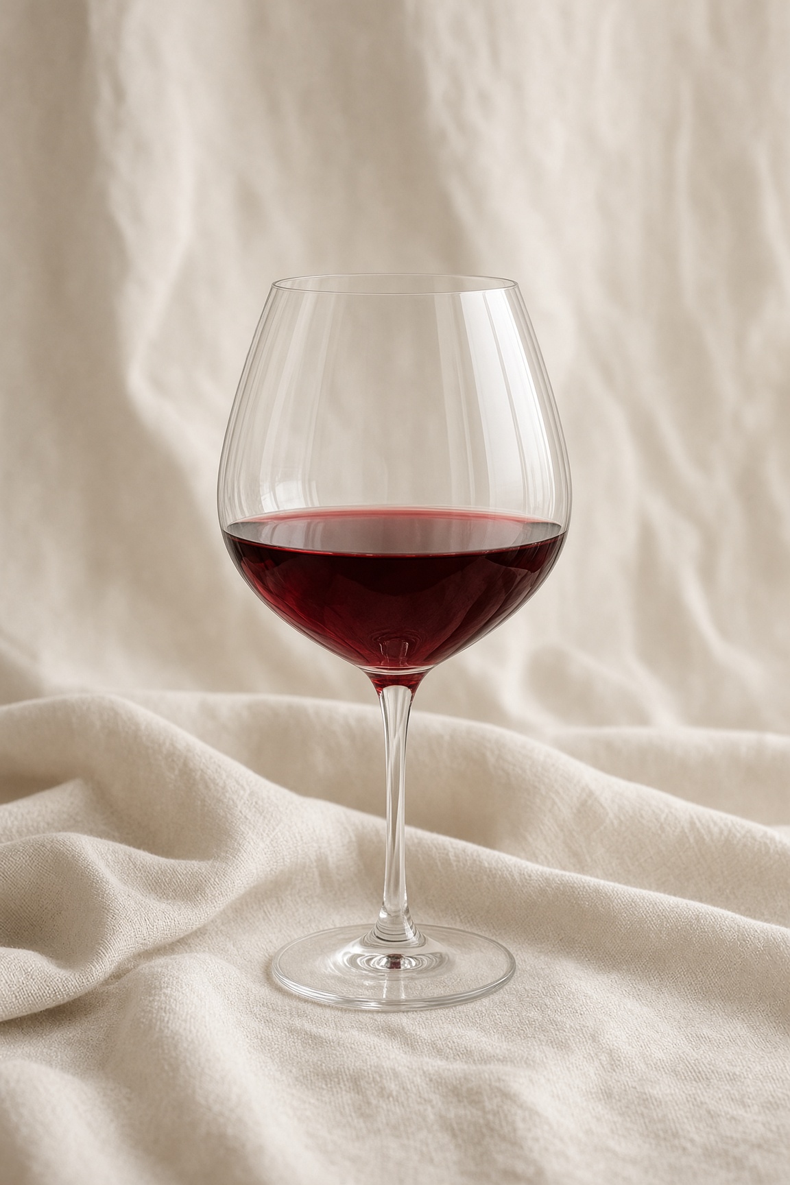 A Burgundy bowl glass of Pinot Noir